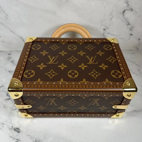 Louis Vuitton Petite Valise Trunk Bag Monogram LV box Purse Crossbody/Tote - Picture 15 of 16